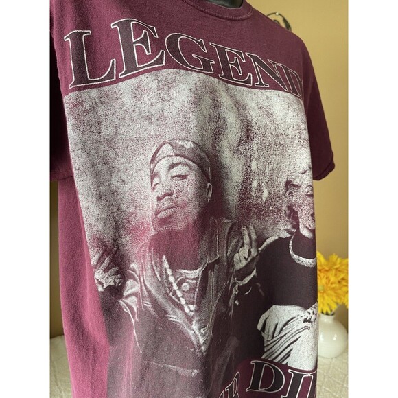 Tupac & Marilyn Monroe Tshirt. Legends Never Die. Size M. Gildan Heavy Cotton - Picture 5 of 10